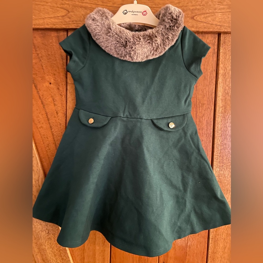 Hope and Henry fur collar dress